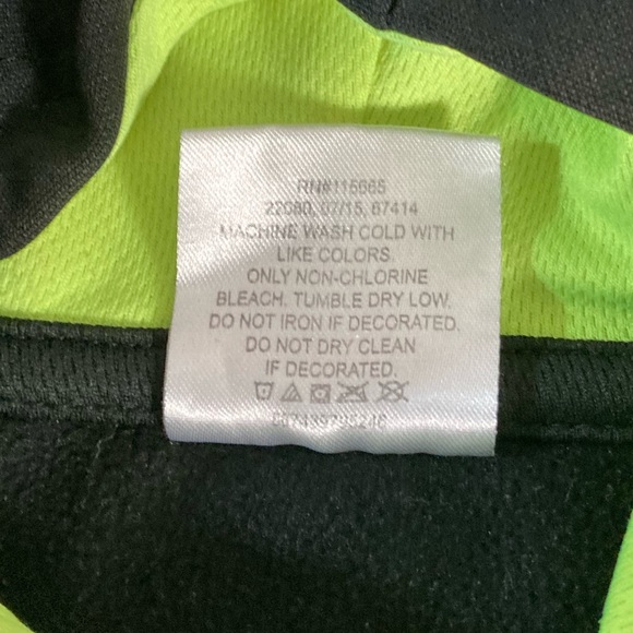 Teenage Mutant Ninja Turtles Nickelodeon Kid’s Black/Lime Hoodie Size 2XL (18) - Picture 4 of 7